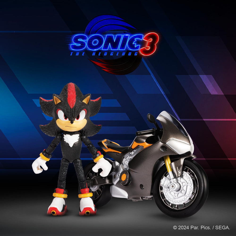 Sonic The Hedgehog 5-inch figure with bike as a compact display piece.