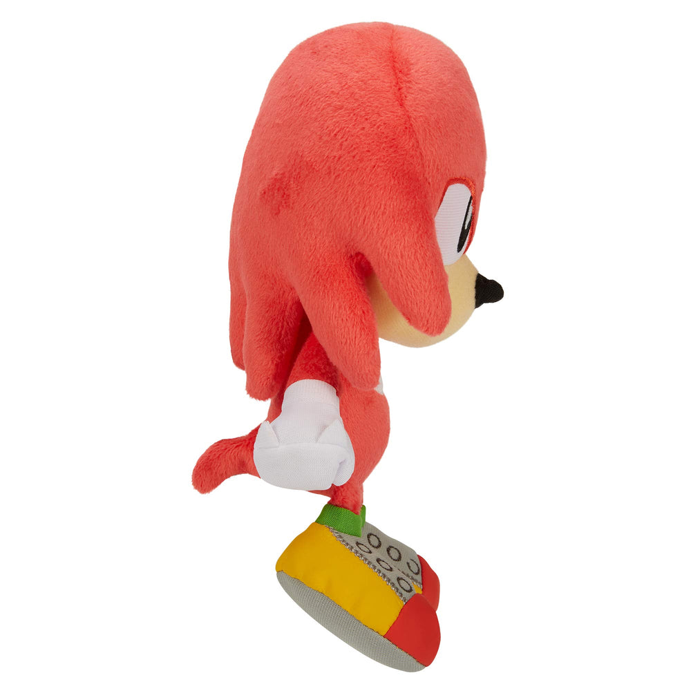 Sonic The Hedgehog Knuckles plush close-up fabric texture and color details.