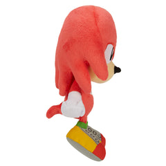 Sonic The Hedgehog Knuckles plush close-up fabric texture and color details.