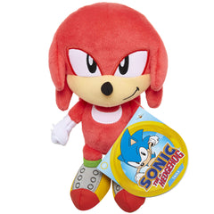 Sonic The Hedgehog Knuckles plush front view, premium fabric for cuddly play.