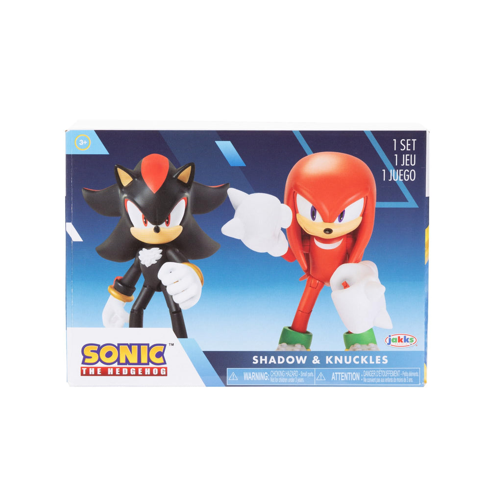 Sonic The Hedgehog 4-inch Knuckles and Shadow packaging shown for gifting