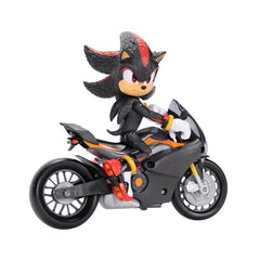 Sonic The Hedgehog figure with motorcycle side view for cinematic display ideas.