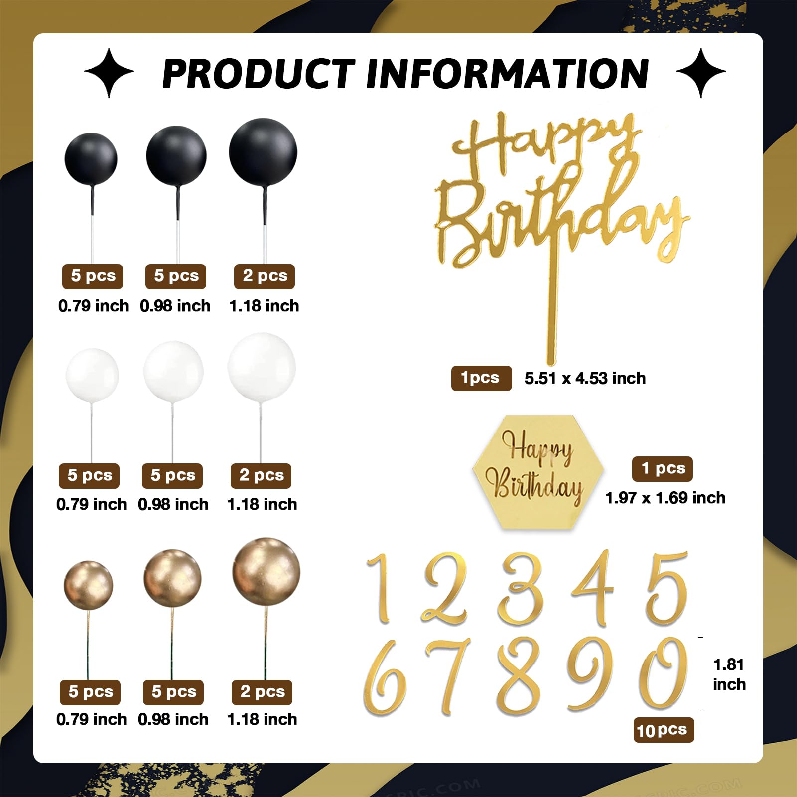 SONICEBUY gold balls cake decorations add shine to desserts and cupcakes.