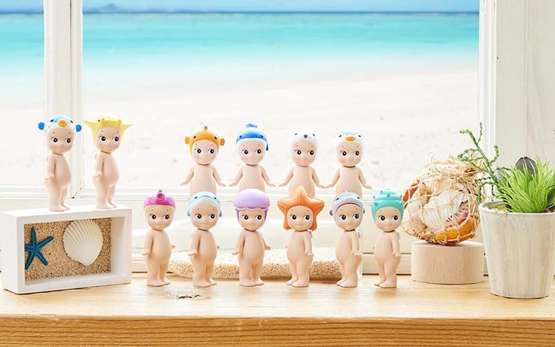 Sonny Angel Marine Series mini figure in hand, a charming desk companion