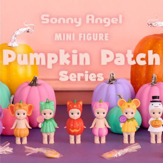 Sonny Angel Pumpkin Patch panda figure ideal for seasonal display and gifting.