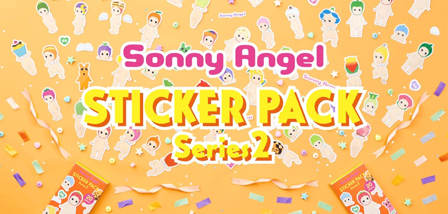 SONNY ANGEL Series 2 box of 20 waterproof stickers for quick DIY decorating.