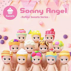 Sonny Angel Sweets packaging dimensions shown for a compact decor-ready box.