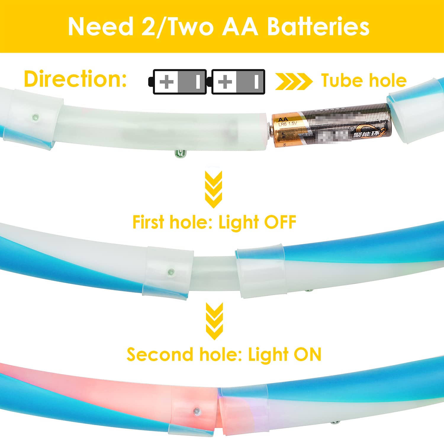 SONSA white hoop with blue silicone accents for stylish glow.