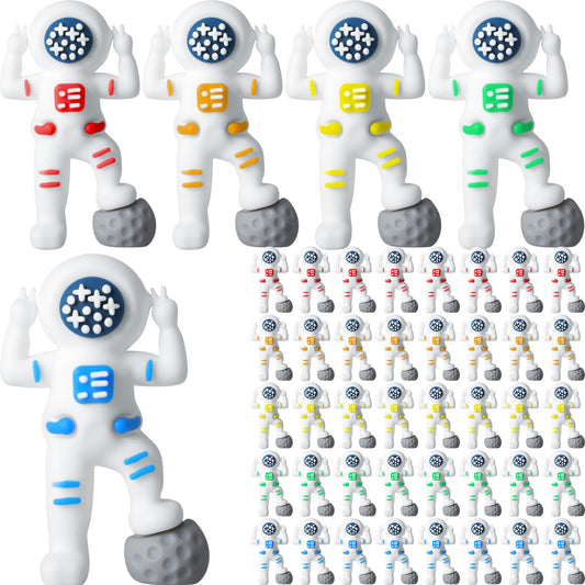Sonwyoung mini astronaut figurines in five colors for party favors and crafts.