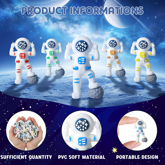 Sonwyoung astronaut figurine with V-sign on meteor base for creative display.