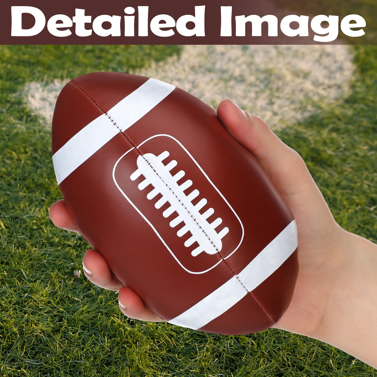 Sonwyoung brown foam football showcases classic design for themed parties.