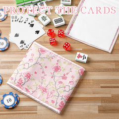 Pink and green chinoiserie print on Sonwyoung mahjong card holder, stylish and traditional.