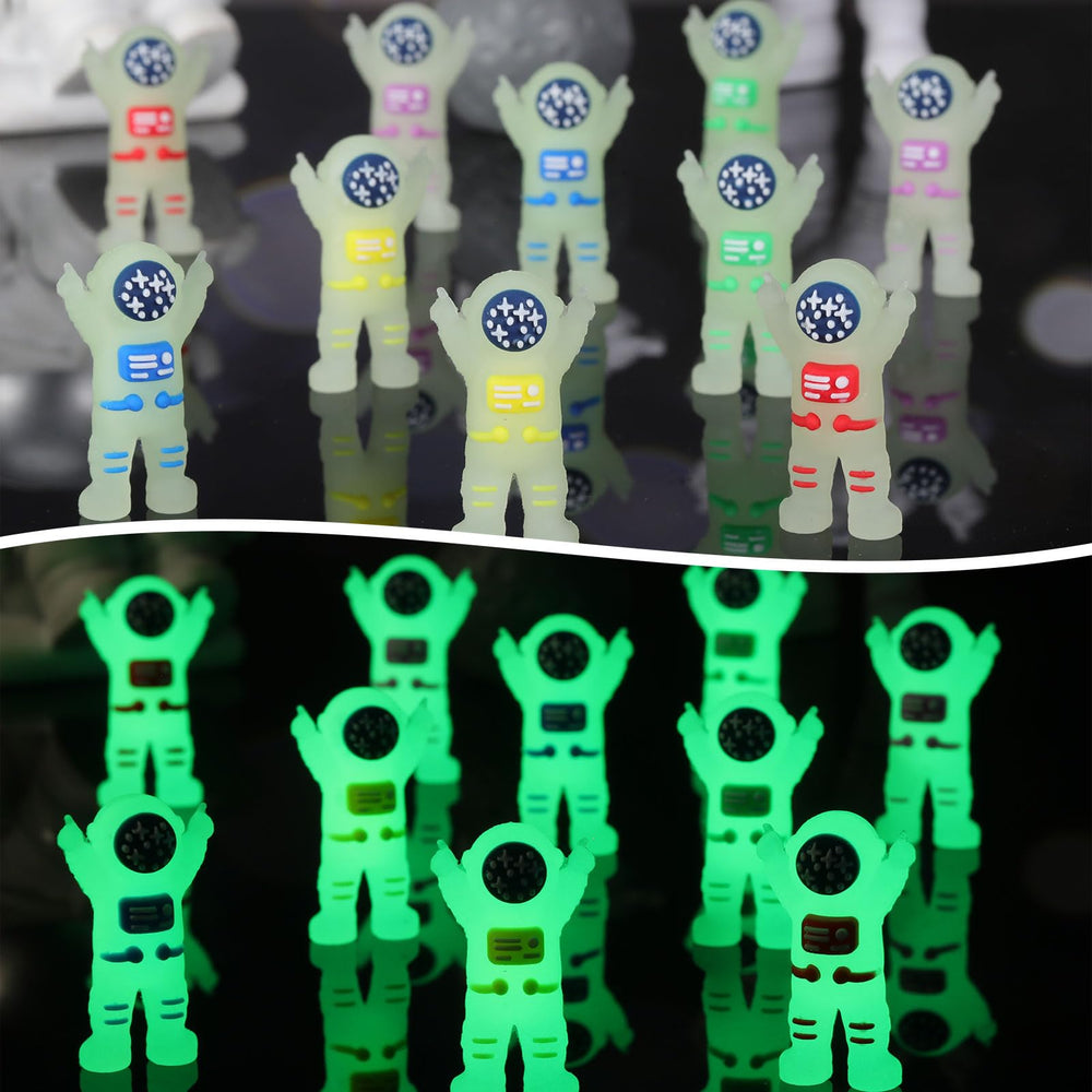 Sonwyoung glow-in-the-dark astronaut figurine in blue is perfect for piñatas and prizes.