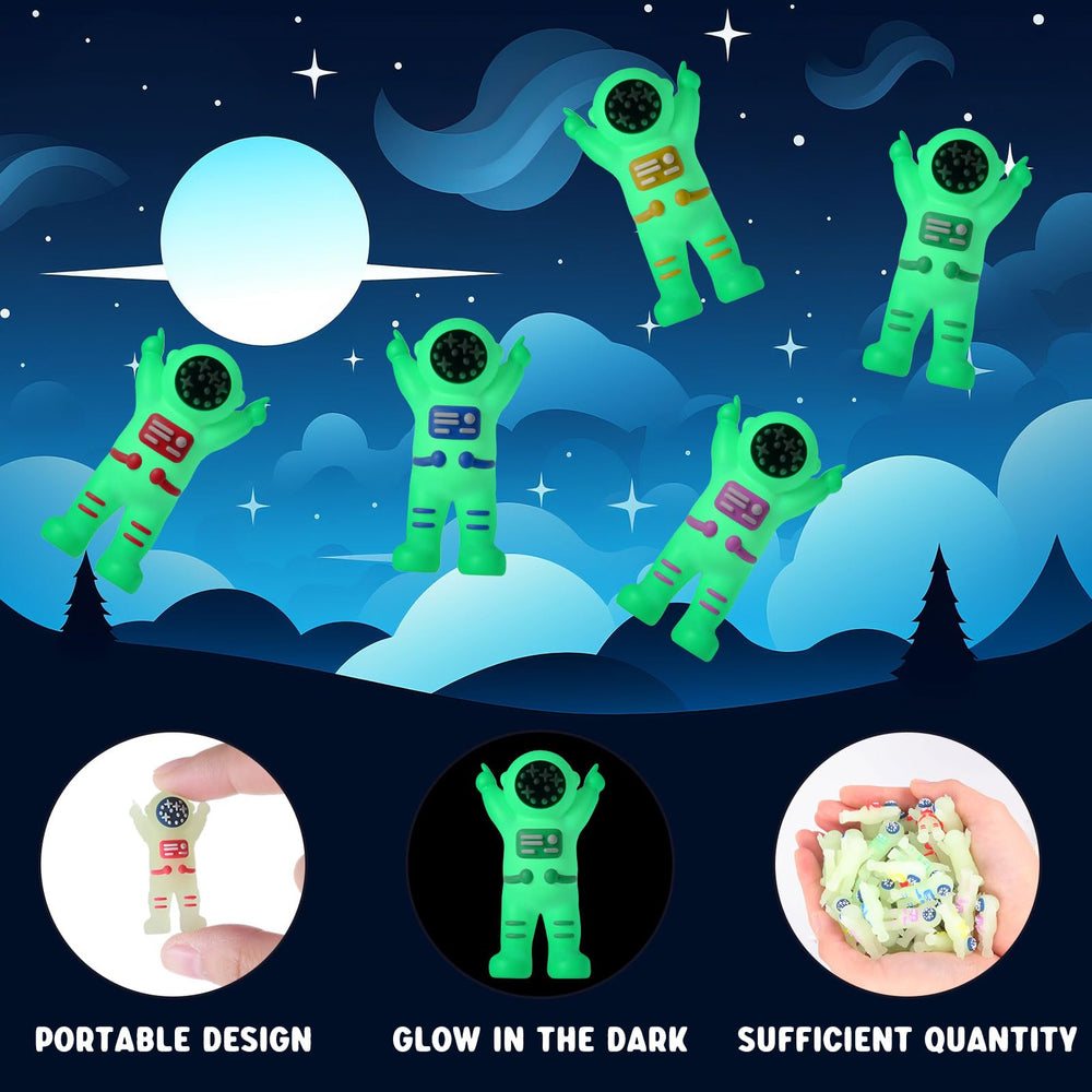Sonwyoung glow-in-the-dark astronaut figurine in yellow brightens desk space.