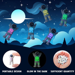 Sonwyoung glow-in-the-dark astronauts for classroom prizes.