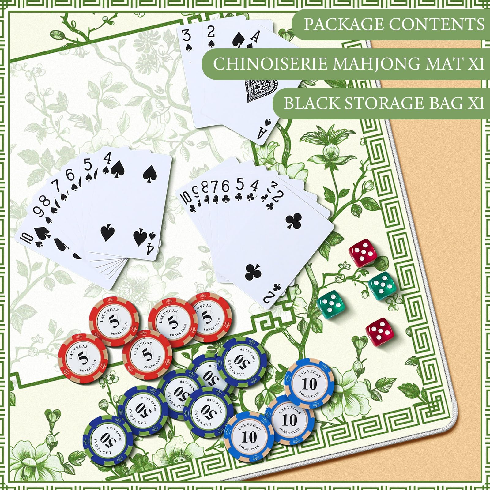 Roll-up feature shown for compact storage of Sonwyoung mahjong mat