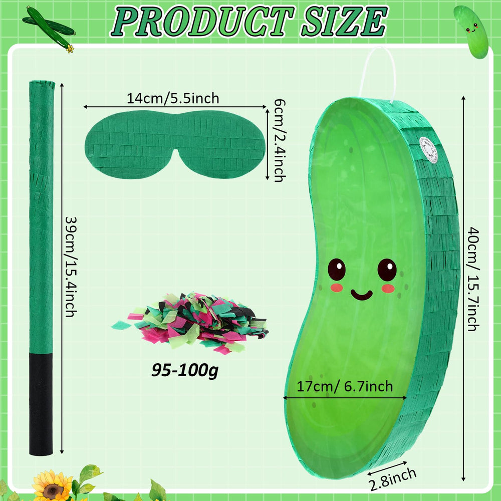 Sonwyoung pickle pinata eye mask, safe supervised game prop for birthday fun