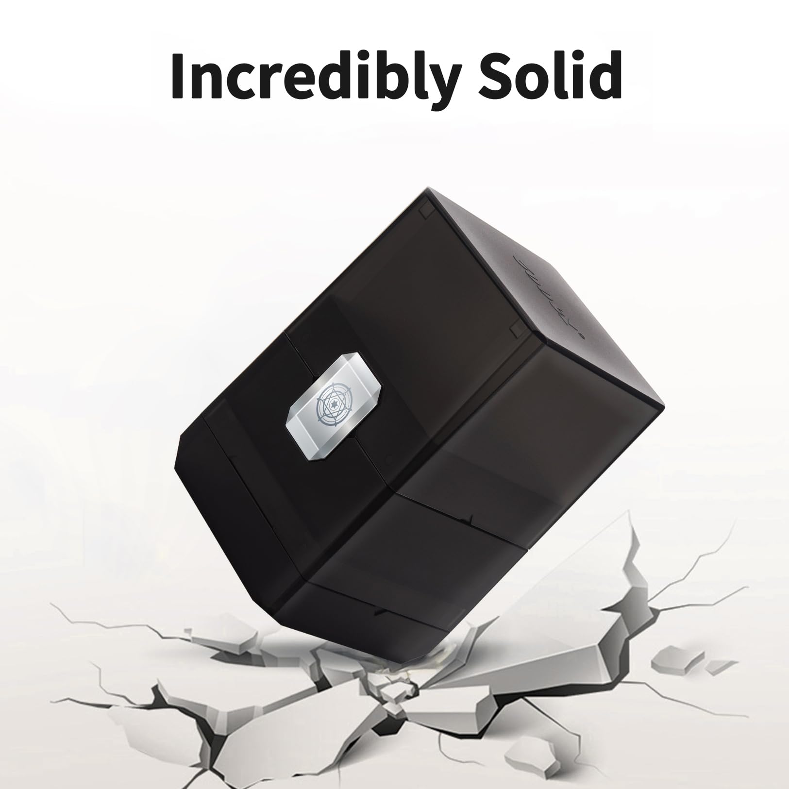 Sooez 100+ card capacity box holding double-sleeved cards for organized play.