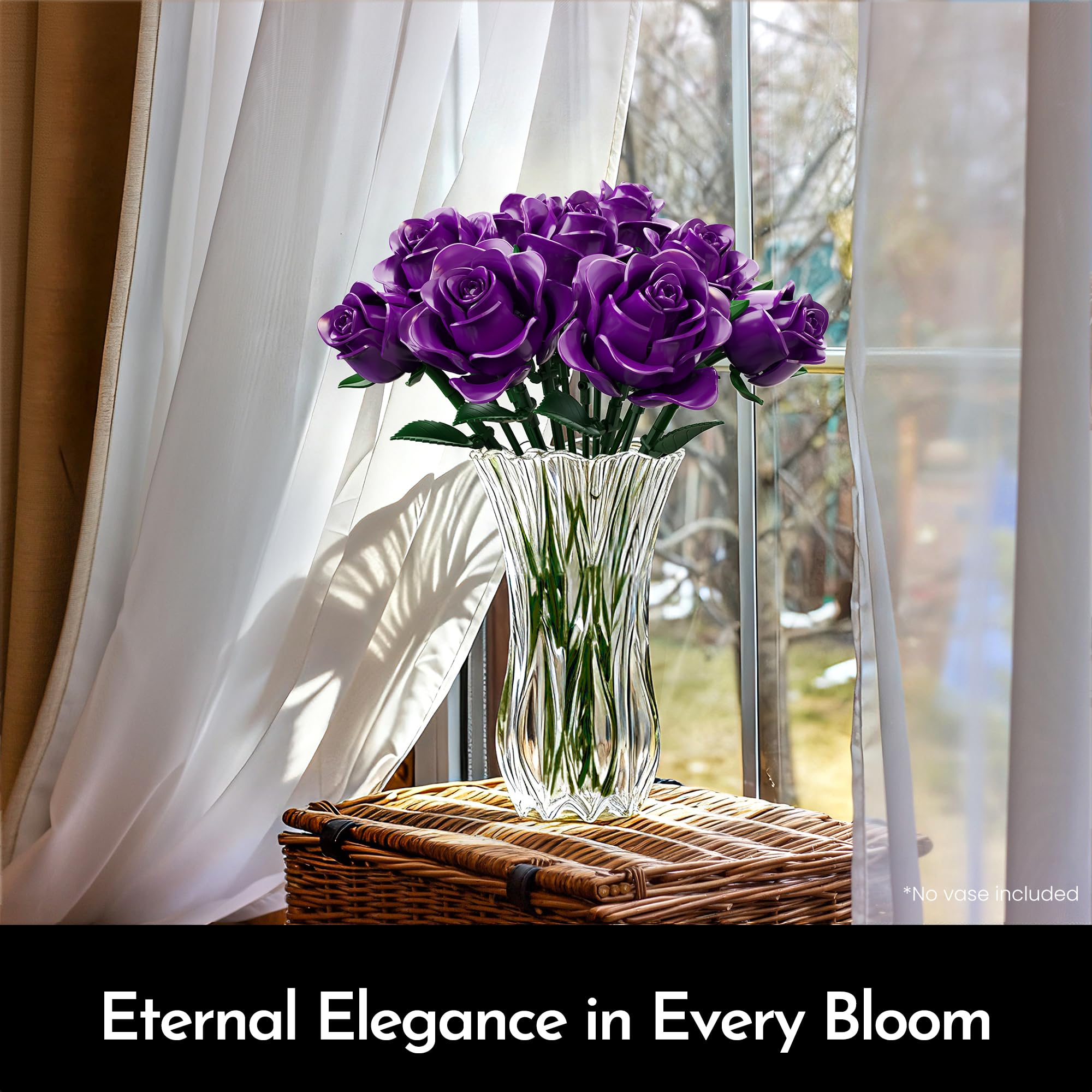 SOOLIO rose bouquet petal-detail emphasizes lifelike texture for display
