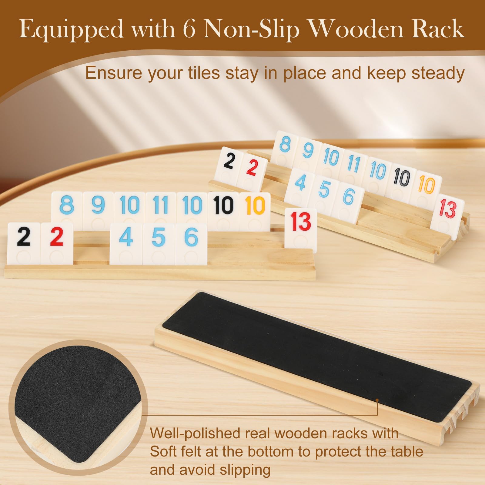 Soopotay tile board setup with tiles neatly arranged for quick games.