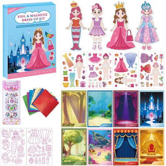 SOOVSY magnetic dress-up dolls Forest Fairy with glow-edged magnets for imaginative play