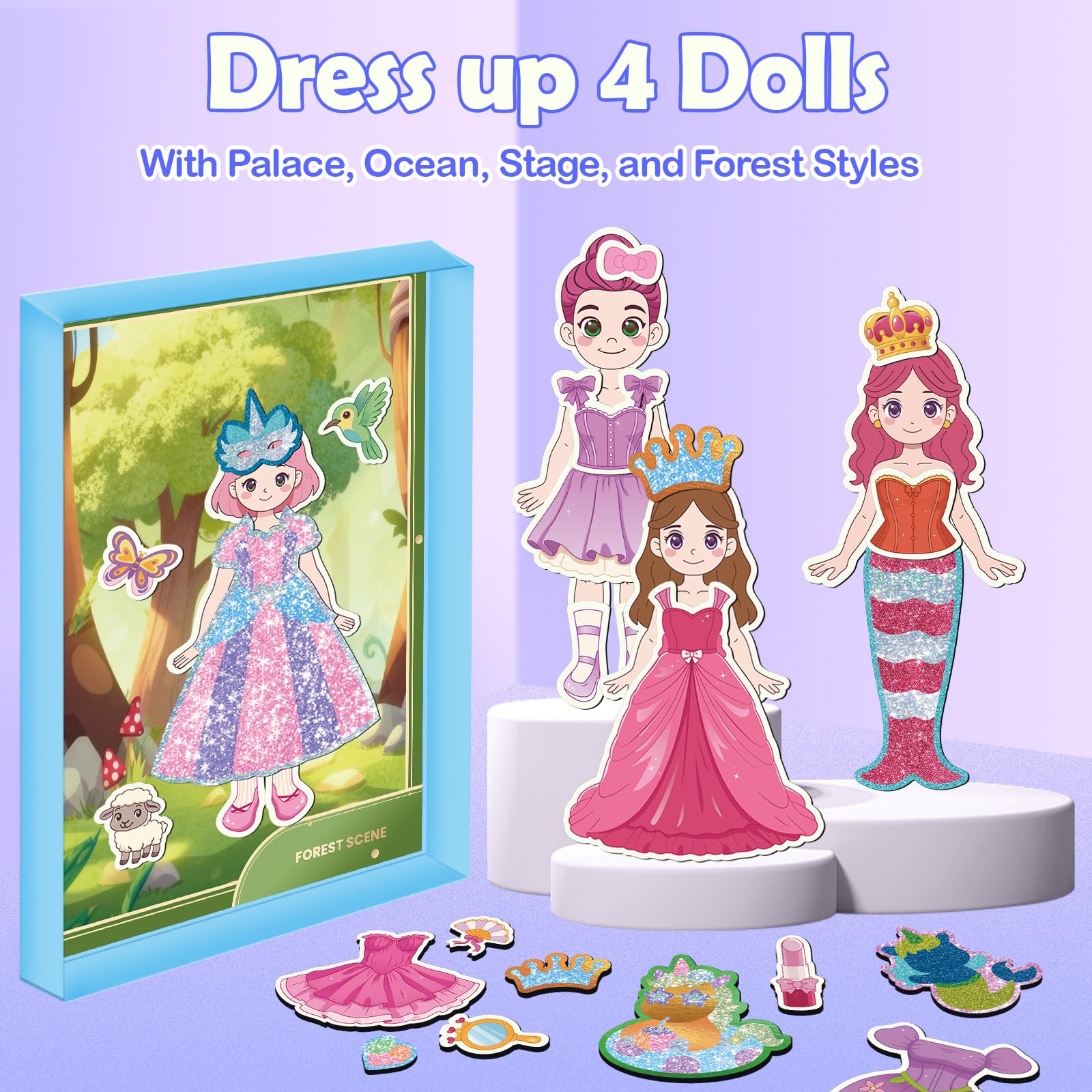 SOOVSY magnetic dress-up dolls Stage Star with luminous magnets for stories
