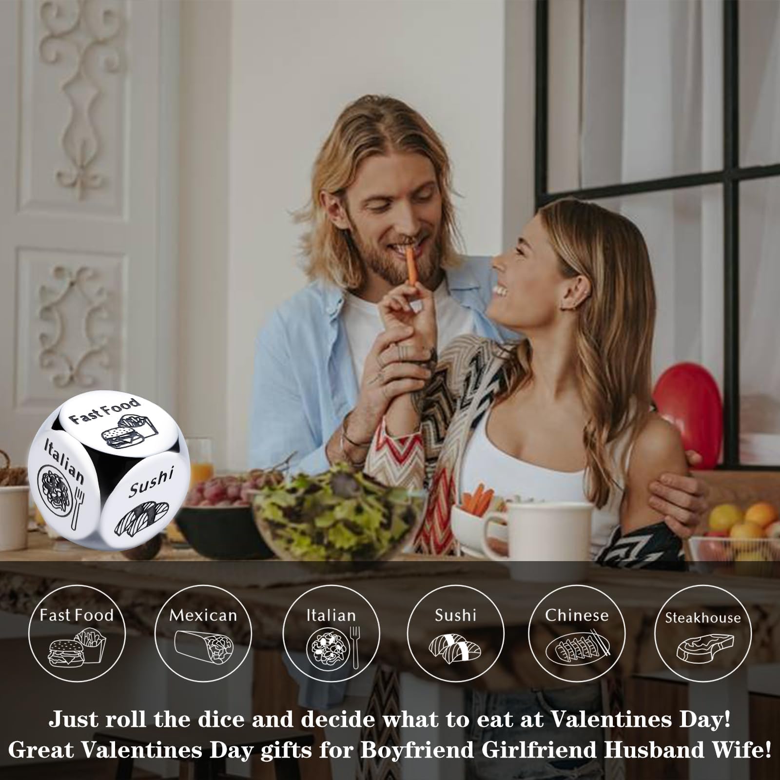 Sophauteem stainless steel dice durable for everyday use