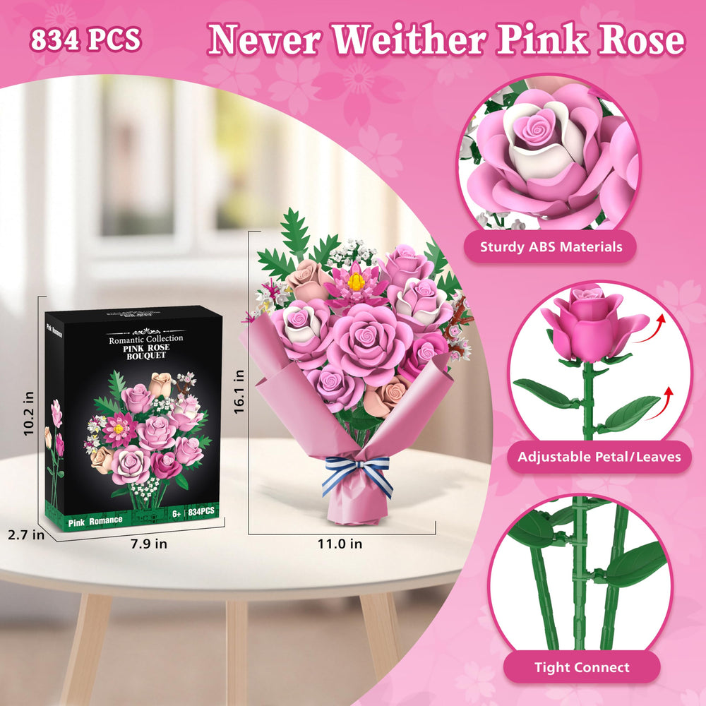 Sopu detailed-rose-bouquet-assembly captures life-like petals for rich decor