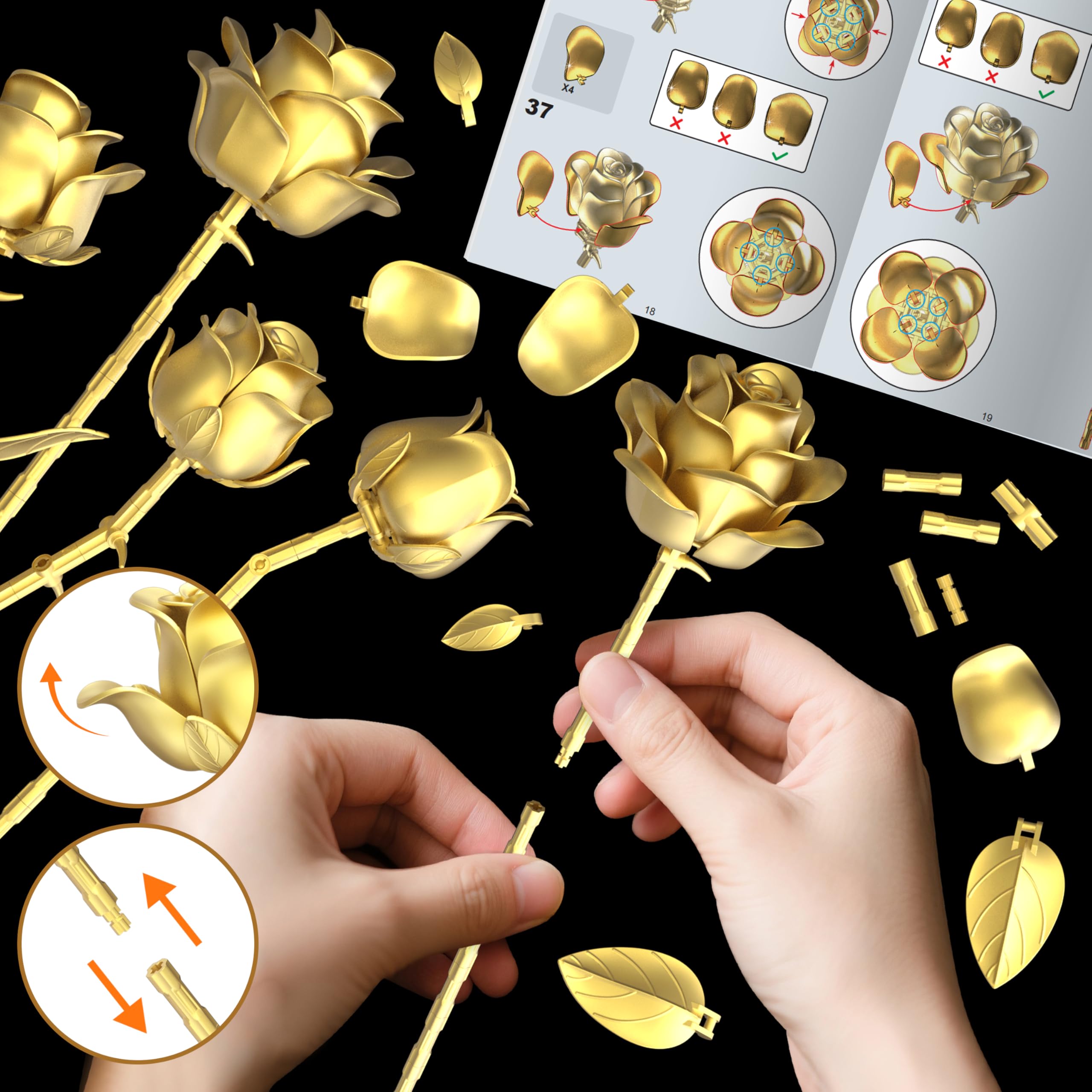 Sopu luxury home decor with sun-kissed gold roses for elegant spaces