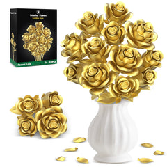 Sopu gold rose bouquet assembly kit for modular display and DIY decor
