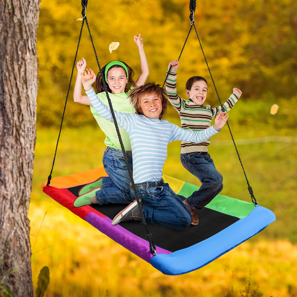 Durable Sorbus swing seat and frame support up to 700 pounds.