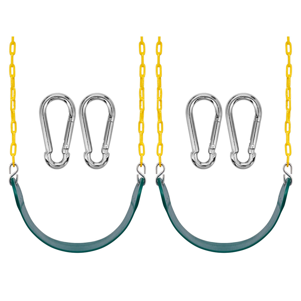 Sorbus heavy duty swing seat with 66-inch rust-resistant chain, ideal for backyard play.