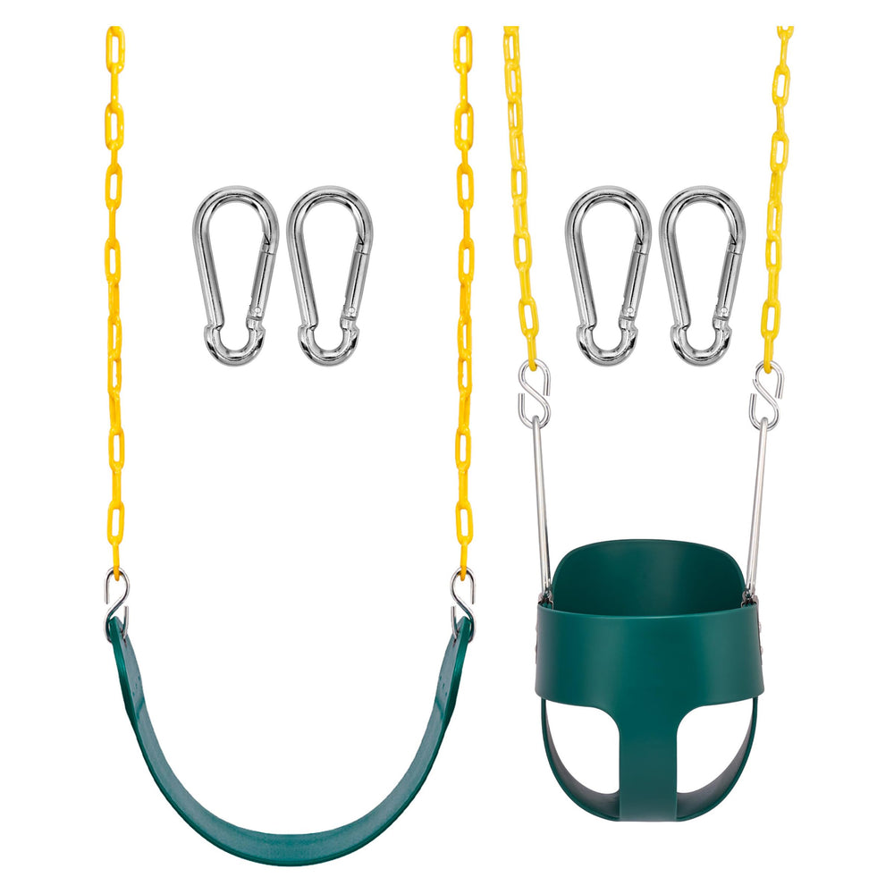 Sorbus high-back bucket seat assembly view for quick, secure backyard setup