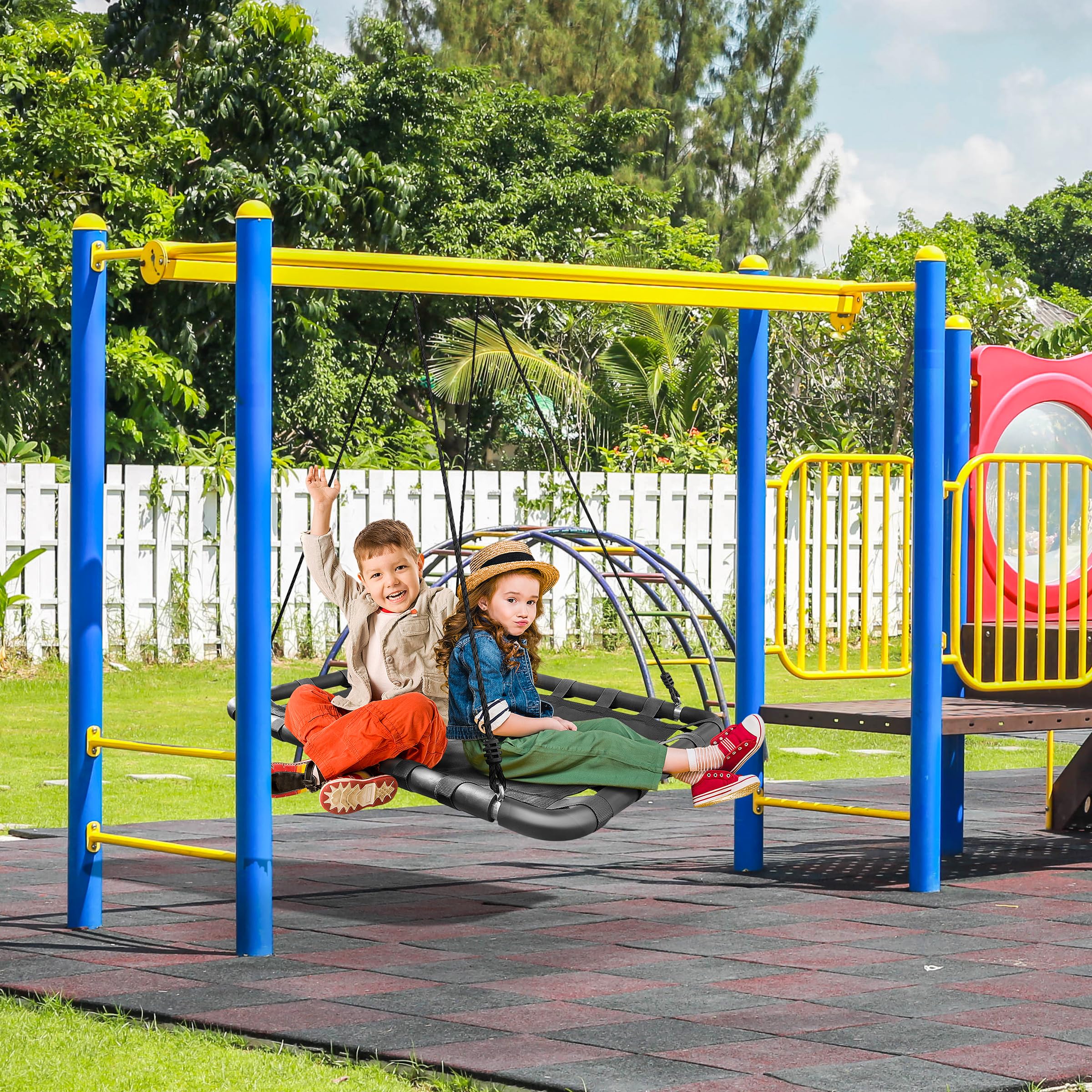 Sorbus platform swing tree mount demonstrates easy backyard setup and safe mounting