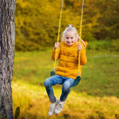 Sorbus outdoor swing accessory for backyard playgrounds supports diverse seating setups.