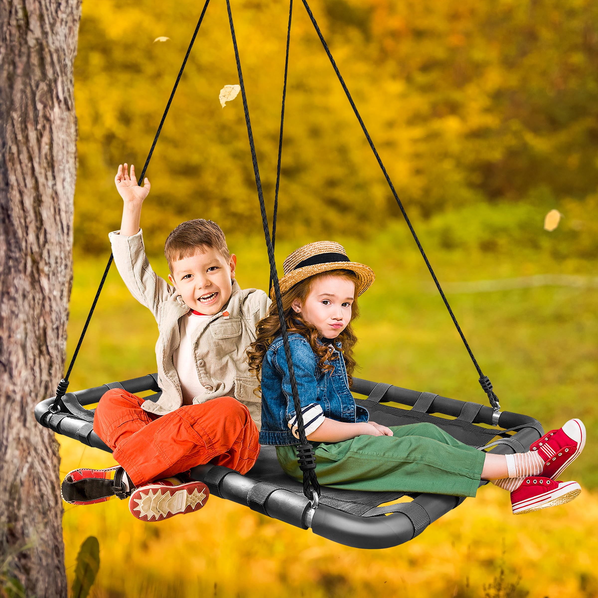 Sorbus indoor-outdoor swing is adaptable to multiple spaces