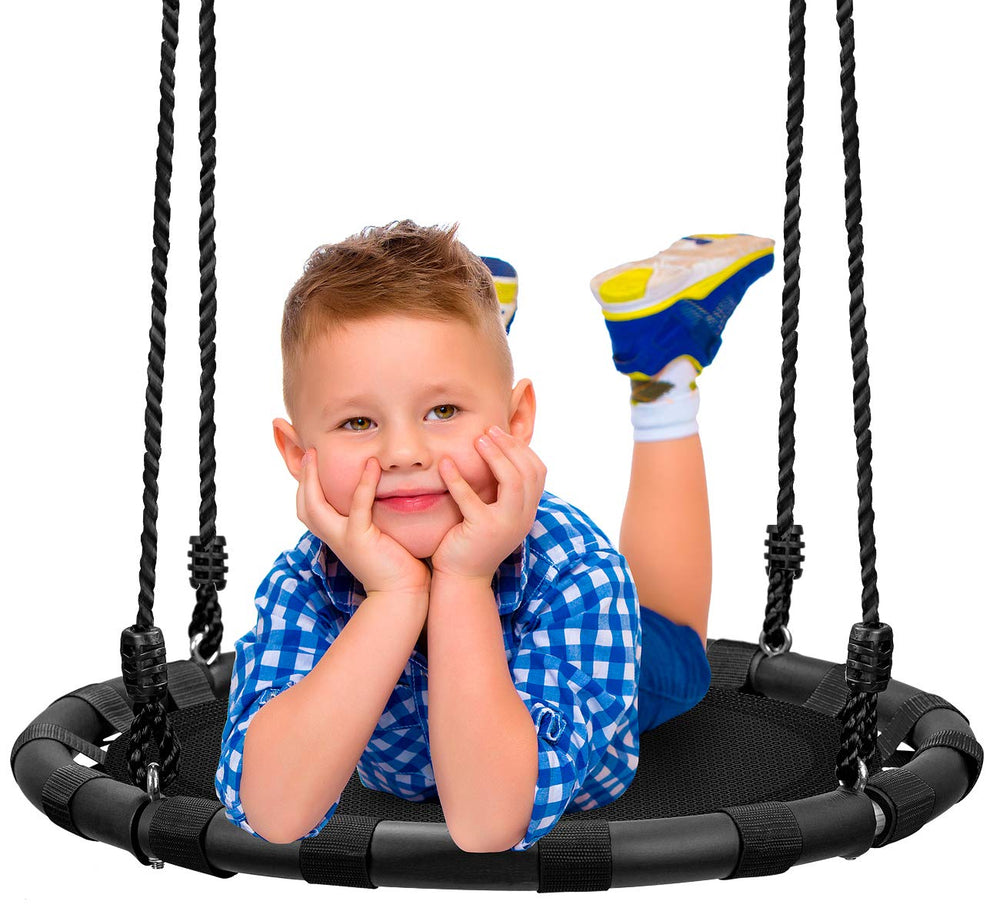 Sorbus Saucer Tree Swing 24-inch seat for safe backyard fun and imaginative play