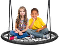 Sorbus Saucer Tree Swing net seat provides safe, active outdoor fun for kids.