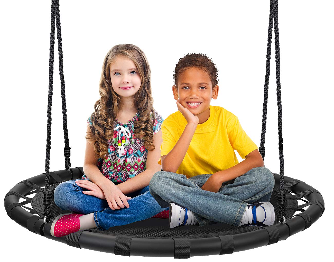 Sorbus Saucer Tree Swing 40-inch seat offers roomy, safe outdoor fun for kids