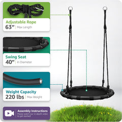 Sorbus Saucer Tree Swing assembly kit ready for quick installation