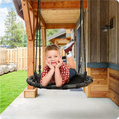 Sorbus Saucer Tree Swing packaged with accessories for easy transport
