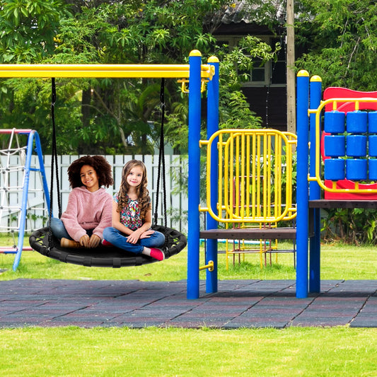 Sorbus Saucer Tree Swing steel frame close-up highlights durability and support