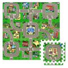 Sorbus Traffic Play Mat City Roads—colorful road map for imaginative car play