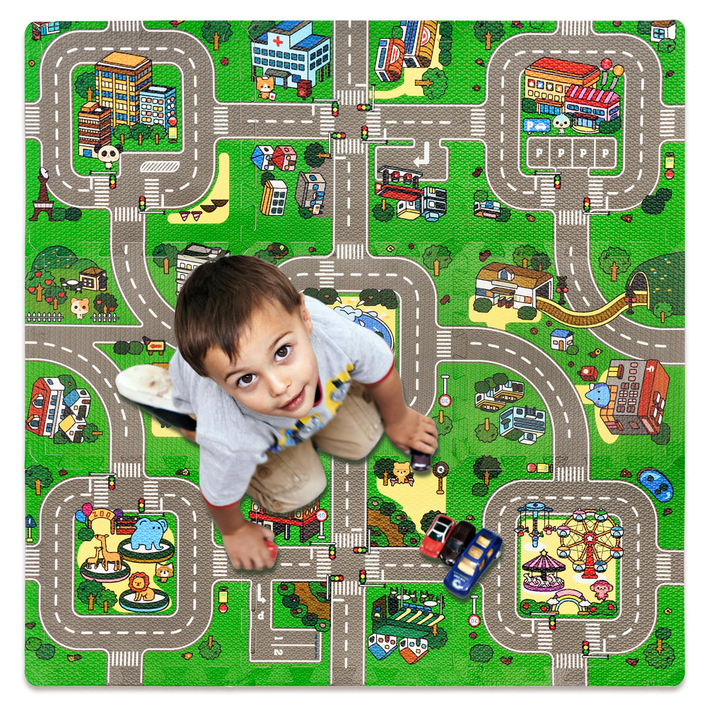 Sorbus Traffic Play Mat Durable Foam—3/8 inch cushion protects hard floors