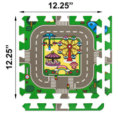 Sorbus Traffic Play Mat Easy Assembly—snap-together pieces for quick layout