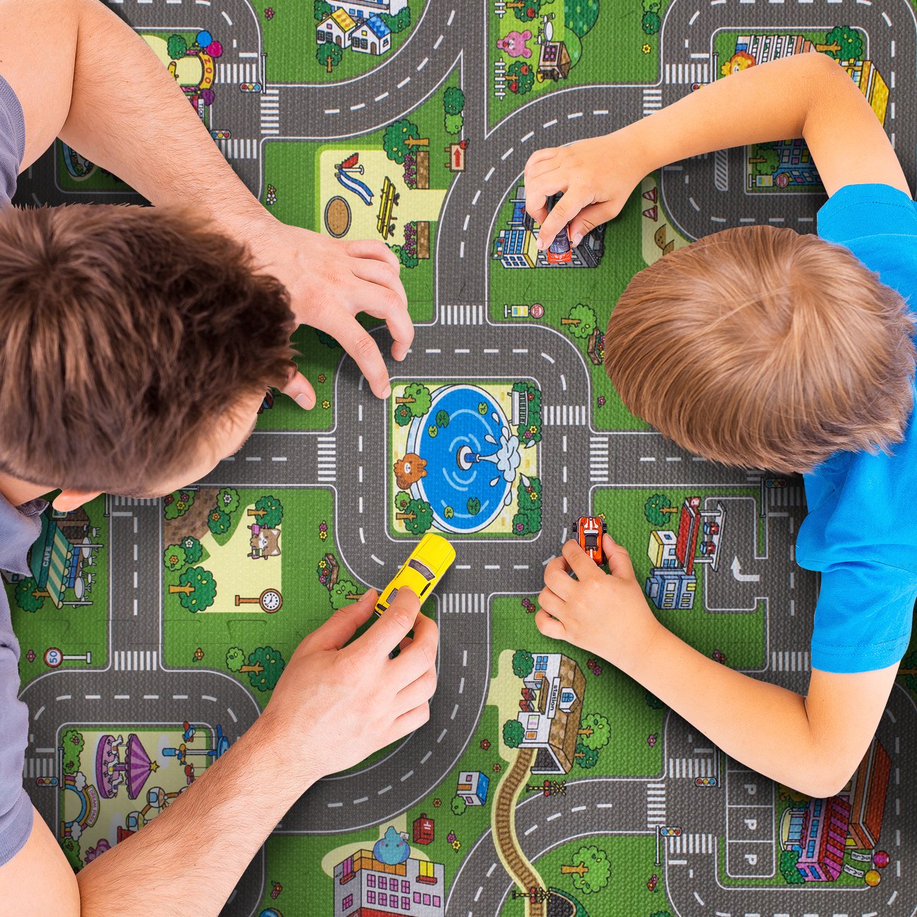 Sorbus Traffic Play Mat Waterproof and Easy to Clean—mat care is simple