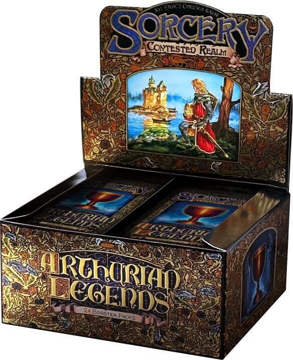 Sorcery Arthurian Legends booster box with 24 packs, ideal for collectors and competitive players.