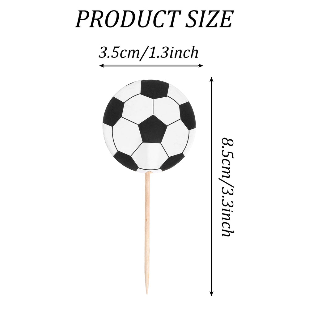 Sorcristy soccer ball cupcake topper enhances cupcakes with a bold look.