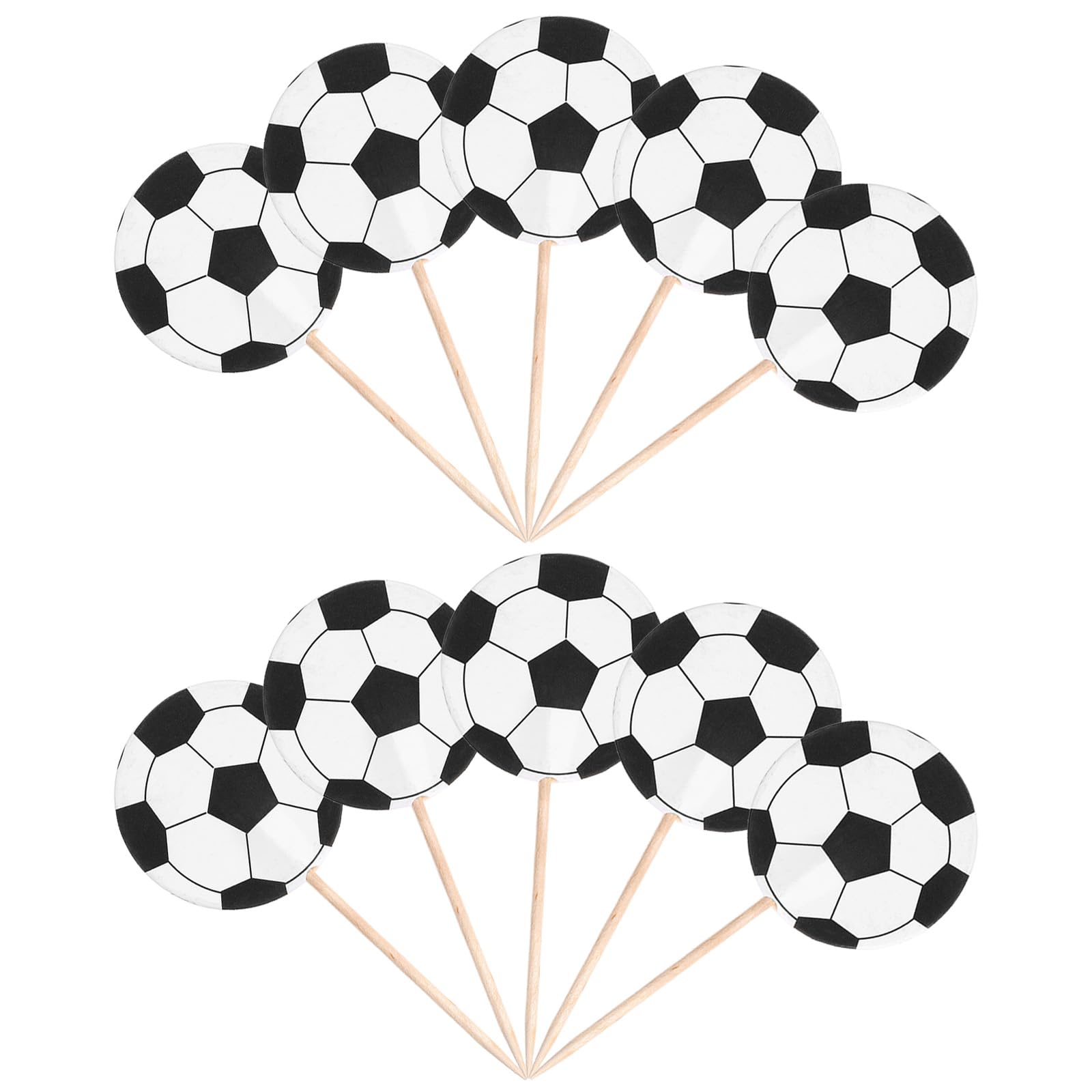 Sorcristy soccer ball toppers brighten treats for sports-themed celebrations.