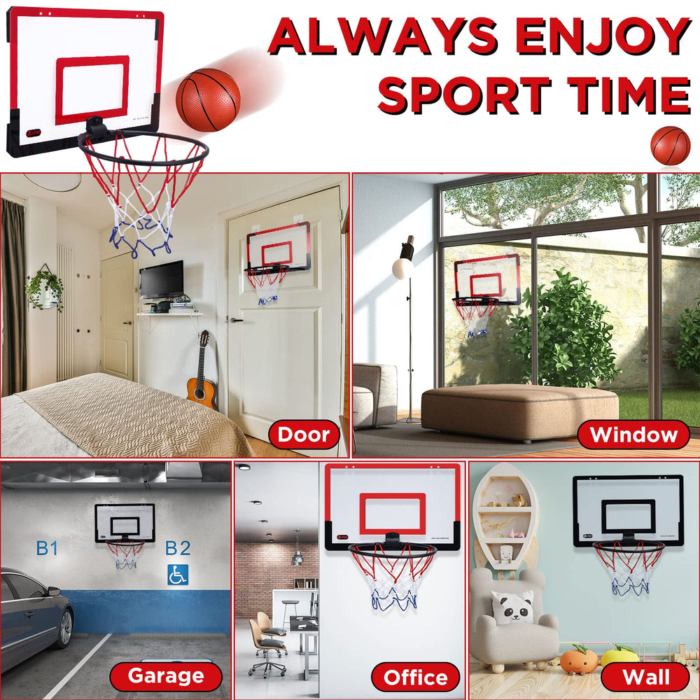 Sosation door-mount hoop protects walls with no drilling.